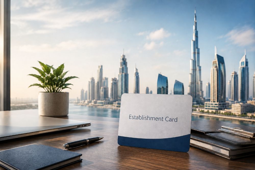 Establishment Card for Dubai Business. This is required for a business in Dubai after setting up a company